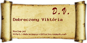 Debreczeny Viktória névjegykártya