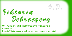 viktoria debreczeny business card